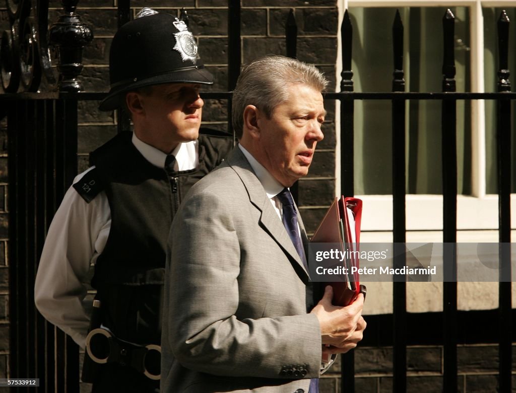 Trade and Industry Secretary Alan Johnson leaves number 10 Downing