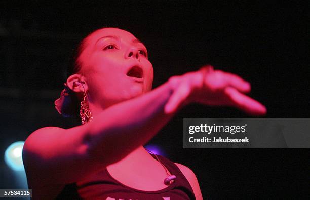 Singer Jazzy of the girl band "Tic Tac Toe" performing live at the "Colubia Club" May 04, 2006 in Berlin, Germany. The concert was part of the...