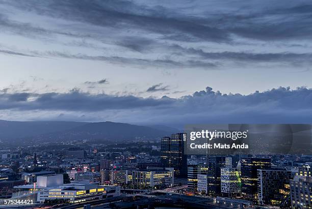 oslo skyline, norway. - oslo skyline fotografías e imágenes de stock