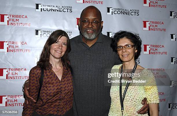 Producers Diane Wireman, Sam Pollard and Paulahere Dia attend the TAA Closing Night Party during the 5th Annual Tribeca Film Festival May 4, 2006 in...