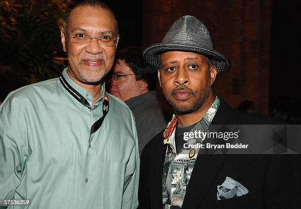 Filmmaker Warrington Hudlin and Ruben Santiago-Hudson attends the TAA Closing Night Party during the 5th Annual Tribeca Film Festival May 4, 2006 in...