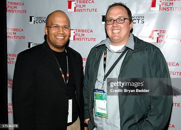 Ariel Martinez Gonzalez and Mike Benson attend the TAA Closing Night Party during the 5th Annual Tribeca Film Festival May 4, 2006 in New York City.