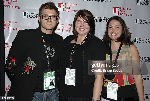 Filmmakers Justin Davis, Elizabeth Day and Winona Wilms attends the TAA Closing Night Party during the 5th Annual Tribeca Film Festival May 4, 2006...