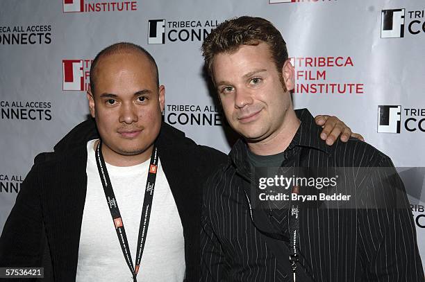 Filmmakers Francisco Ordonez and Steve Holtsberg attends the TAA Closing Night Party during the 5th Annual Tribeca Film Festival May 4, 2006 in New...