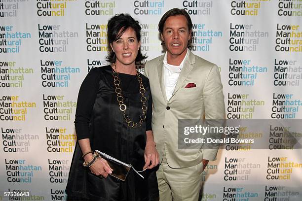 Kate Spade and Andy Spade attend the Lower Manhattan Cultural Council's Annual Downtown Dinner at Cipriani 55 Wall Street May 4, 2006 in New York.