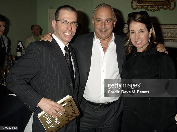 Jonathan Newhouse with partner and Philip Green attend the book launch party for Nicholas Coleridge's new book 'A Much Married Man', at Dartmouth...