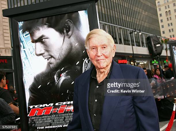 Chairman/CEO of Viacom Sumner Redstone arrives at the Paramount Pictures fan screening of "Mission: Impossible III" held at the Grauman's Chinese...