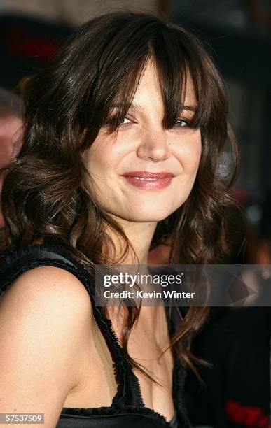 Actress Katie Holmes arrives at the Paramount Pictures fan screening of "Mission: Impossible III" held at the Grauman's Chinese Theatre on May 4,...