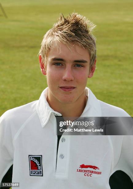 Portrait of Stuart Broad of Leicestershire taken during the Leicestershire County Cricket Club photocall at the County Ground on April 18, 2006 in...