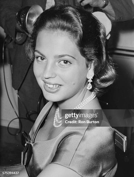 Princess Ira von Furstenberg of Austria pictured at a reception at the Savoy Hotel, London, October 16th 1957.