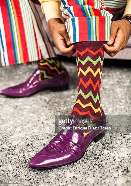 colour dandy - colorful shoes stock pictures, royalty-free photos & images