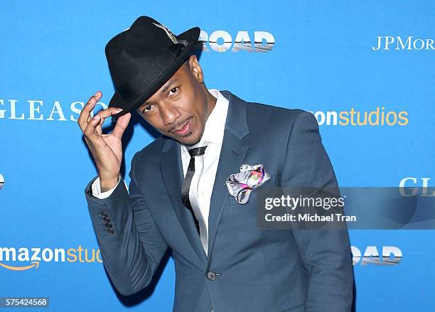 Nick Cannon arrives at the Los Angeles premiere of Amazon Studios' "Gleason" held at Regal LA Live Stadium 14 on July 14, 2016 in Los Angeles,...