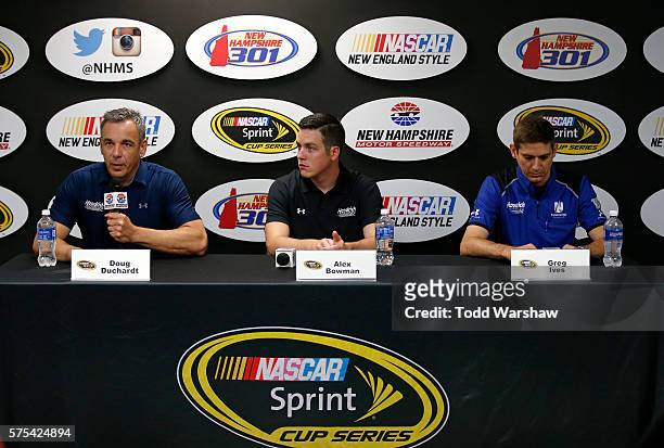 Doug Duchardt, general manager at Hendrick Motorsports, speaks during a press conference prior to practice for the NASCAR Sprint Cup Series New...