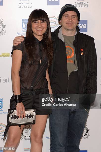 Spanish Singer Eva Amaral and Juan Aguirre attend the Spanish Music Awards at Palacio Municipal de Congresos on May 5, 2006 in Madrid, Spain.