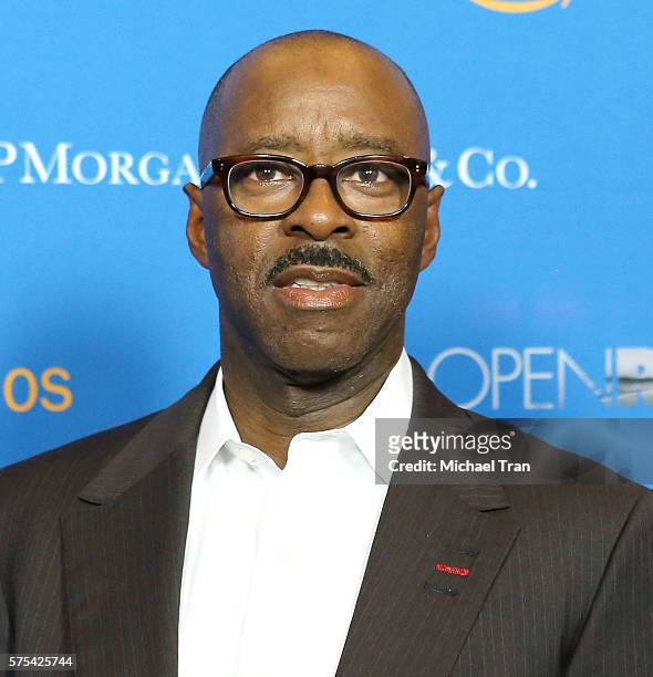Courtney B. Vance arrives at the Los Angeles premiere of Amazon Studios' "Gleason" held at Regal LA Live Stadium 14 on July 14, 2016 in Los Angeles,...