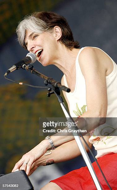 Marcia Ball performs at the New Orleans Jazz and Heritage Festival on May 5, 2006 in New Orleans, Louisiana.
