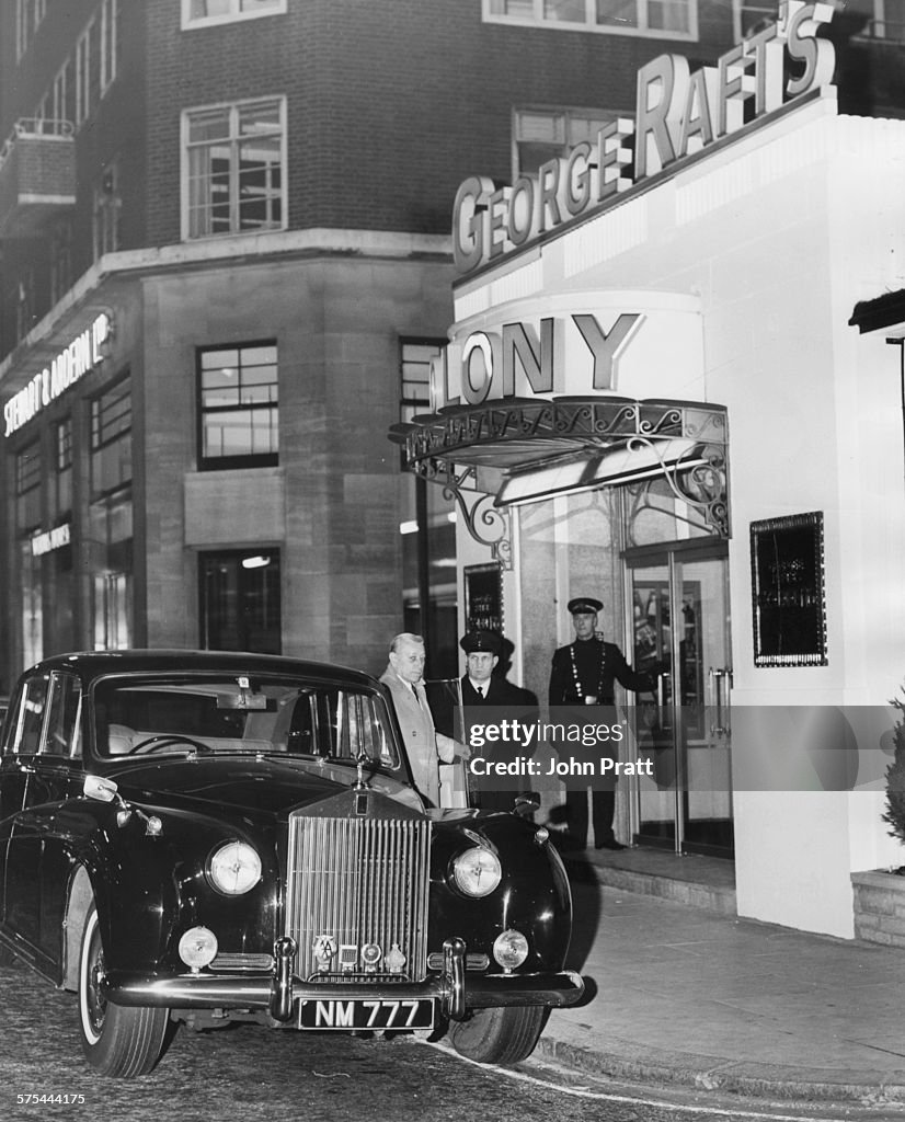 George Raft Dog American actor George Raft pictured arriving at his club The Colony ...