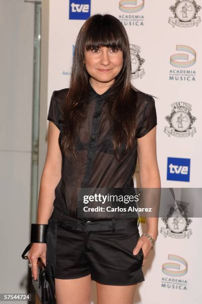 Spanish Singer Eva Amaral attends the Spanish Music Awards at Palacio Municipal de Congresos on May 5, 2006 in Madrid, Spain.