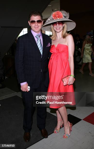 Chef Bobby Flay and actress Stephanie March attend the 132nd Kentucky Derby at Churchill Downs on May 6, 2006 in Louisville, Kentucky.