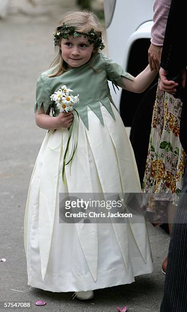 Bridesmaid is seen at St. Cyriac's Church, Lacock for the wedding of Harry Lopes and Laura Parker Bowles on May 6, 2006 in Wiltshire, England....