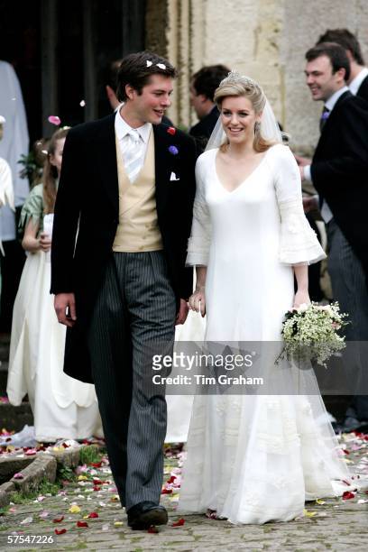 Laura Parker Bowles and Harry Lopes are seen at St Cyriac's Church, Lacock on May 6, 2006 in Wiltshire, England. 26-year old Laura , and 29-year old...