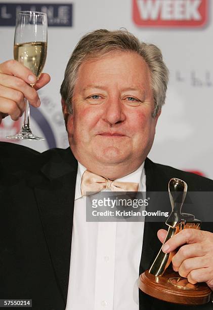 Actor John Wood poses with his Gold Logie in the media room at the 48th Annual TV Week Logie Awards at the Crown Entertainment Complex May 7, 2006 in...