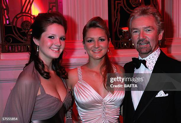 Noel Edmonds and daughters Lorna and Olivia attend the champagne reception ahead of the Pioneer British Academy Television Awards 2006 at the...