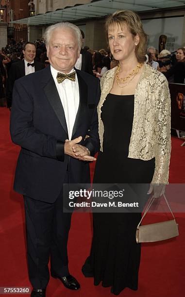 Sir David Jason and wife Gill Hinchcliffe arrive at the Pioneer British Academy Television Awards 2006 at the Grosvenor House Hotel on May 7, 2006 in...