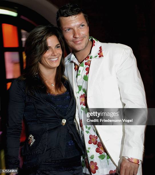 Katrin Fehringer and Hardy Krueger Jr. Arrive for the "Love Helps" Charity Gala at East Hotel May 07, 2006 in Hamburg, Germany. The "Love Helps"...