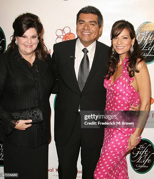 Ann Lopez, comedian George Lopez and actress Constance Marie attend the National Kidney Foundation of Southern California's 27th Annual Gift of Life...