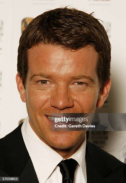 Actor Max Beesley poses in the Awards Room at the Pioneer British Academy Television Awards 2006 at the Grosvenor House Hotel on May 7, 2006 in...