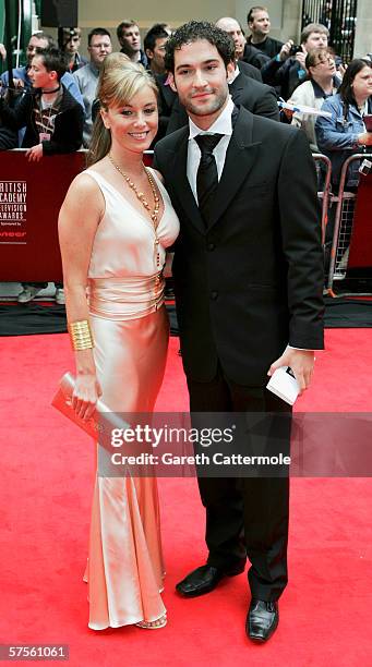 Actress Tamzin Outhwaite and fiance actor Tom Ellis arrive at the Pioneer British Academy Television Awards 2006 at the Grosvenor House Hotel on May...