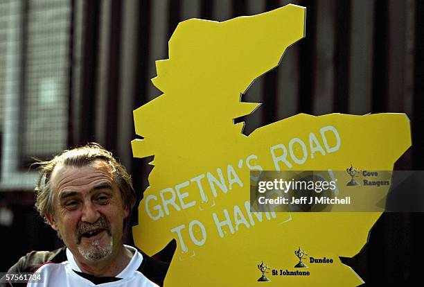 Brooks Mileson chairman of Gretna FC is seen outside of Raydale Park on May 9 Gretna, Scotland. Gretna will face Hearts at Hampden Park in Glasgow on...