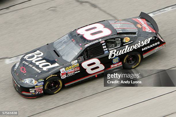 Dale Earnhardt Jr. Drives the Budweiser Ford during the NASCAR Nextel Cup Series Aaron's 499 at the Talladega Superspeedway on May 1, 2006 in...