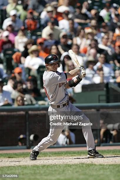 Adam Everett of the Houston Astros bats during the game against the San Francisco Giants at AT&T Park in San Francisco, California on April 13, 2006....