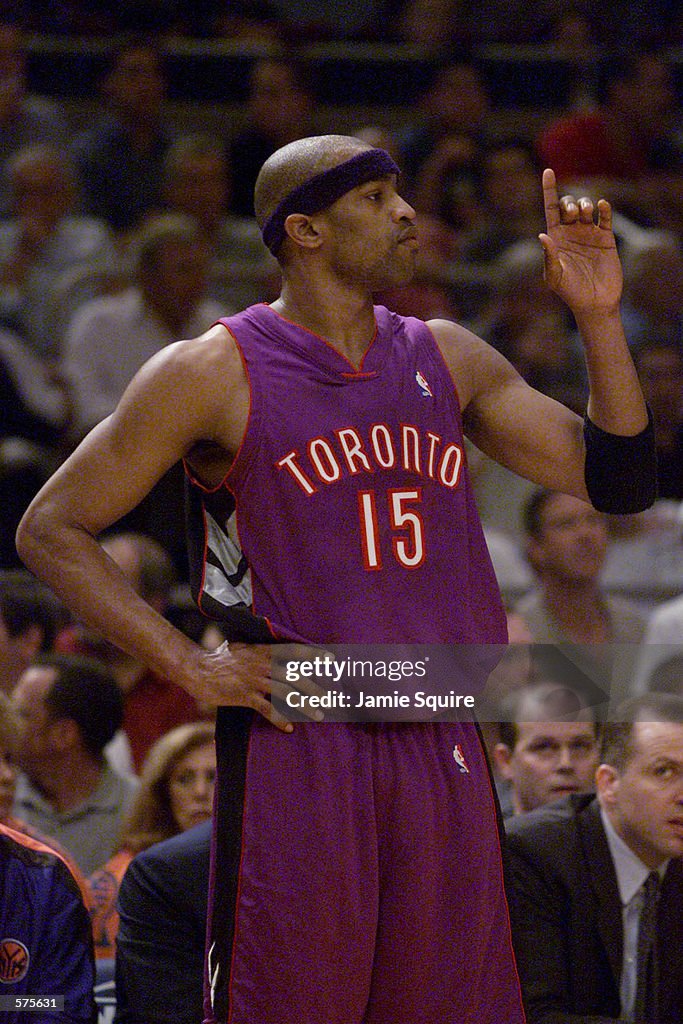 Vince Carter of the Toronto Raptors in game four of round one of the ...