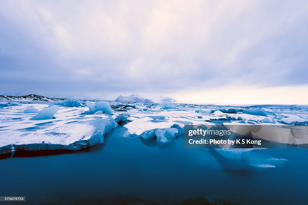 Jökulsárlón glacial river lagoon