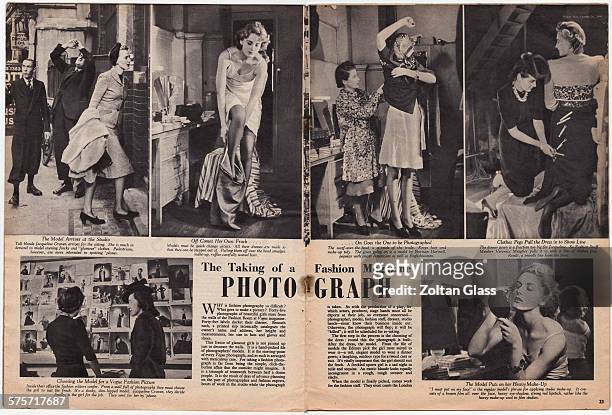'The Taking Of A Fashion Magazine Photograph' - A feature in the 26th October 1940 edition of Picture Post magazine following the progress of a...