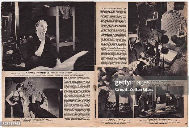 'The Taking Of A Fashion Magazine Photograph' - A feature in the 26th October 1940 edition of Picture Post magazine following the progress of a...