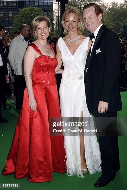 Sophie Rhys-Jones, Countess of Wessex with the Earl of Derby and Countess of Derby attend the Dream Auction Full Stop party designed to launch...