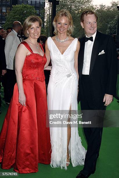 Sophie Rhys-Jones, Countess of Wessex with the Earl of Derby and Countess of Derby attend the Dream Auction Full Stop party designed to launch...