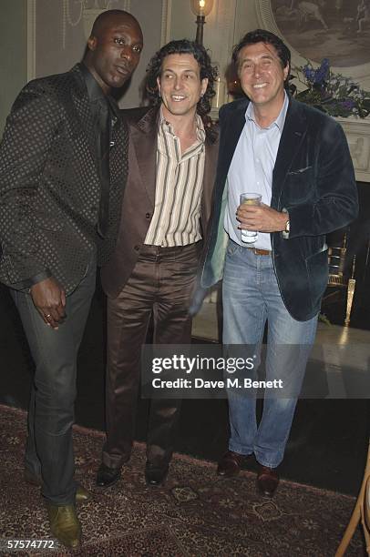 Designer Oswald Boetang, Stephen Webster and musician Bryan Ferry attend a surprise party hosted by watch designer Stephen Webster to celebrate his...