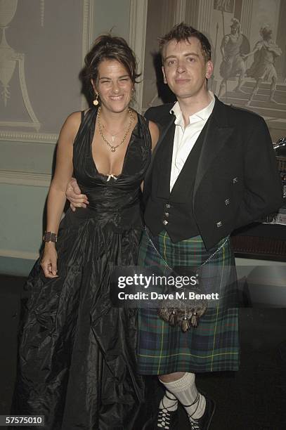 Artsit Tracey Emin and guest attend a surprise party hosted by watch designer Stephen Webster to celebrate his 30th year in the jewellery business,...