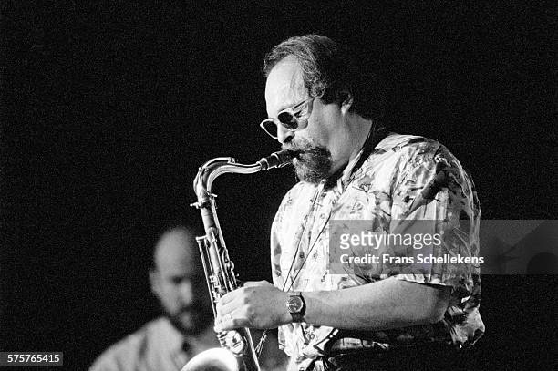 Joe Lovano tenor saxophone, performs on July 14th 1991 at the North Sea Jazz Festival in the Hague, Netherlands.