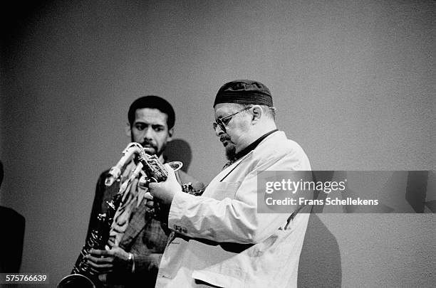 Alto saxophone player Jackie McLean performs on July 10th 1993 with his son Rene McLean at the North Sea Jazz Festival in the Hague, Netherlands.