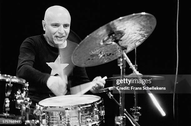 Paul Motian, drums, performs on May 5th 1996 at the BIM huis in Amsterdam, Netherlands.