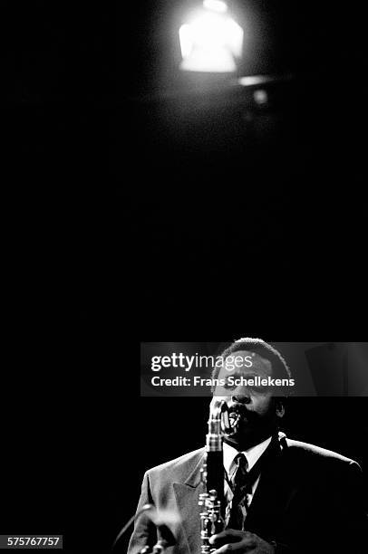 David Murray, bass clarinet, performs on December 6th 1991 at the BIM huis in Amsterdam, Netherlands.