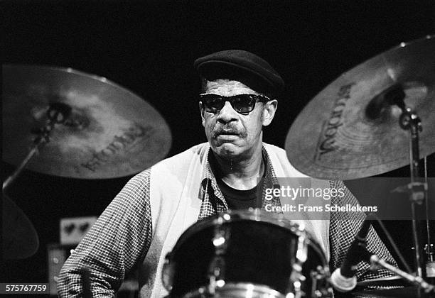 Sunny Murray, drums, performs on October 22nd 1991 at the BIM huis in Amsterdam, Netherlands.