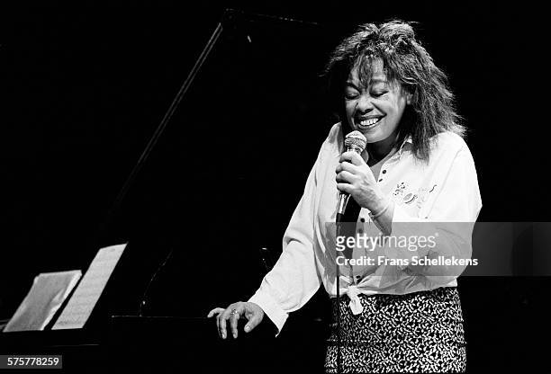 Brazilian singer Marcia Maria performs on October 14th 1997 at the BIM huis in Amsterdam, Netherlands.