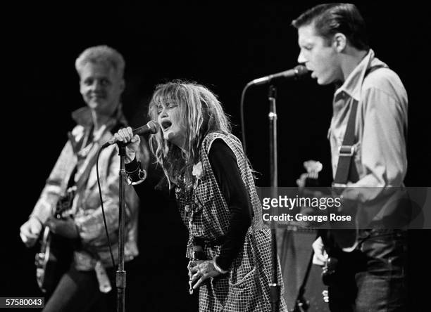 The Los Angeles punk rock band X Billy Zoom, Exene Cervenka and John Doe performs a 1979 concert in Reseda, California. Though the band never had a...